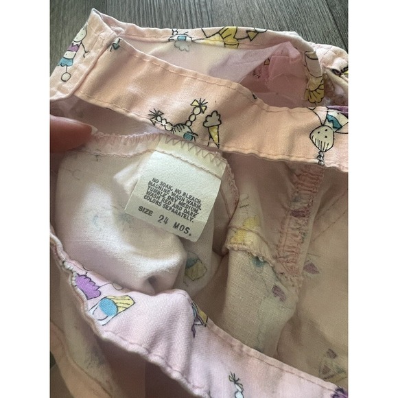Vintage Oshkosh B’Gosh Pink Ice Cream Bubble Romper Baby Toddler Girl SZ 24M - Picture 4 of 5